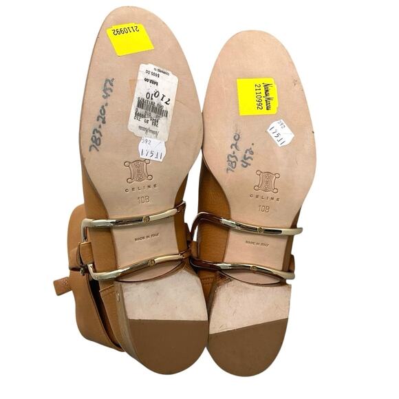 NWT CELINE Boho Equestrian Leather Buckle Boots MADE IN ITALY  SIZE 10 - Picture 5 of 16